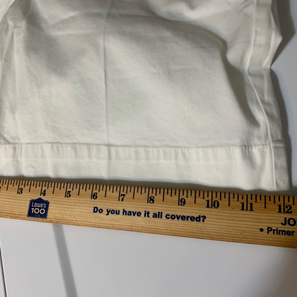 NWT Talbots Chino Shorts 10 White Cotton Clean Girl Flat Front Preppy Classic - Picture 12 of 12